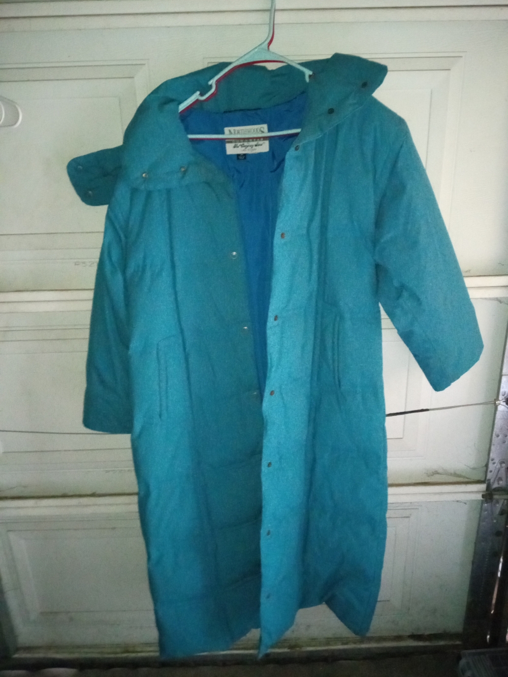 L.L. Bean Teal Hooded Long Puffer Coat